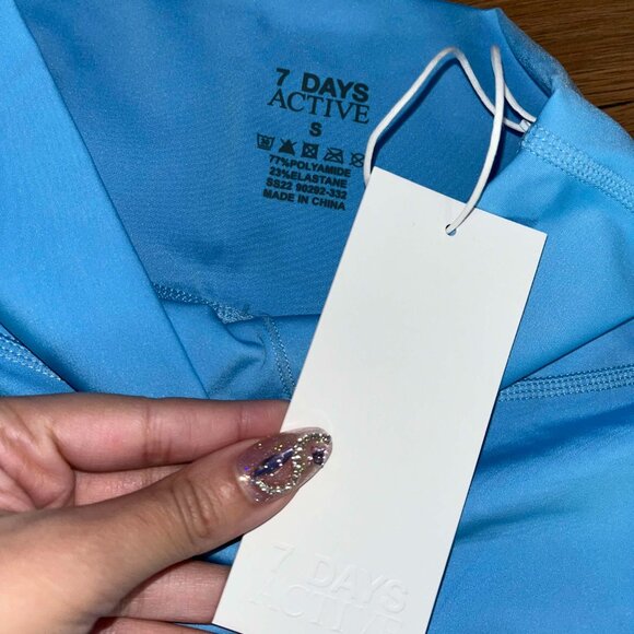 Blue 7 Days Active Signature Leggings (SMALL - Picture 2 of 9